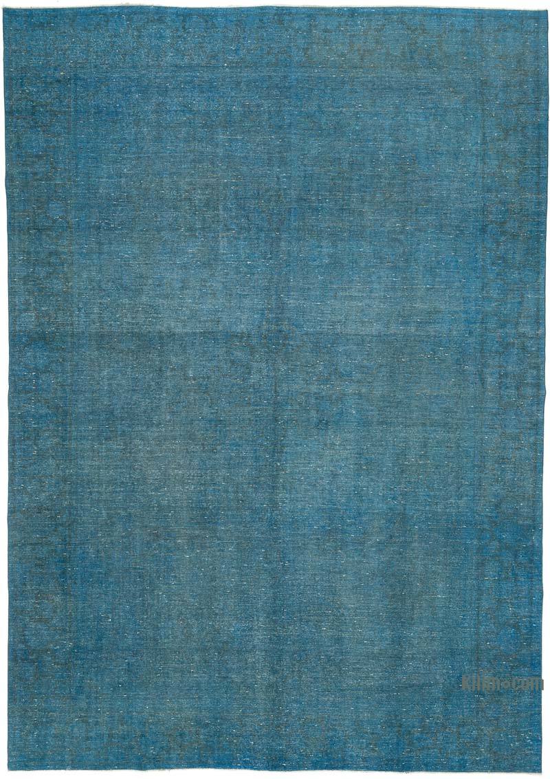 Azul Alfombra Turca Vintage Sobre-teñida  - 270 cm x 390 cm - K0041323
