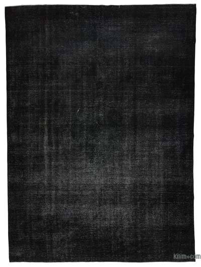 Negro Alfombra Turca Vintage Sobre-teñida  - 305 cm x 417 cm