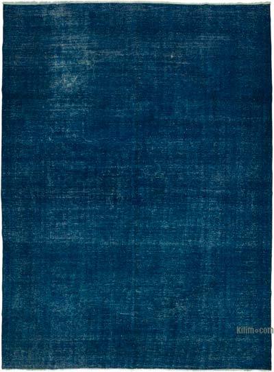 Lacivert Boyalı El Dokuma Vintage Halı - 294 cm x 397 cm