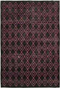 Blue Embroidered Over-dyed Turkish Vintage Rug - 8' 9