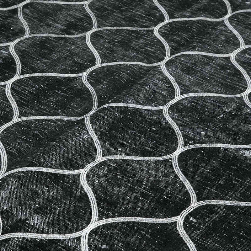 Negro Alfombra Turca bordada sobre teñida vintage - 262 cm x 357 cm - K0042741