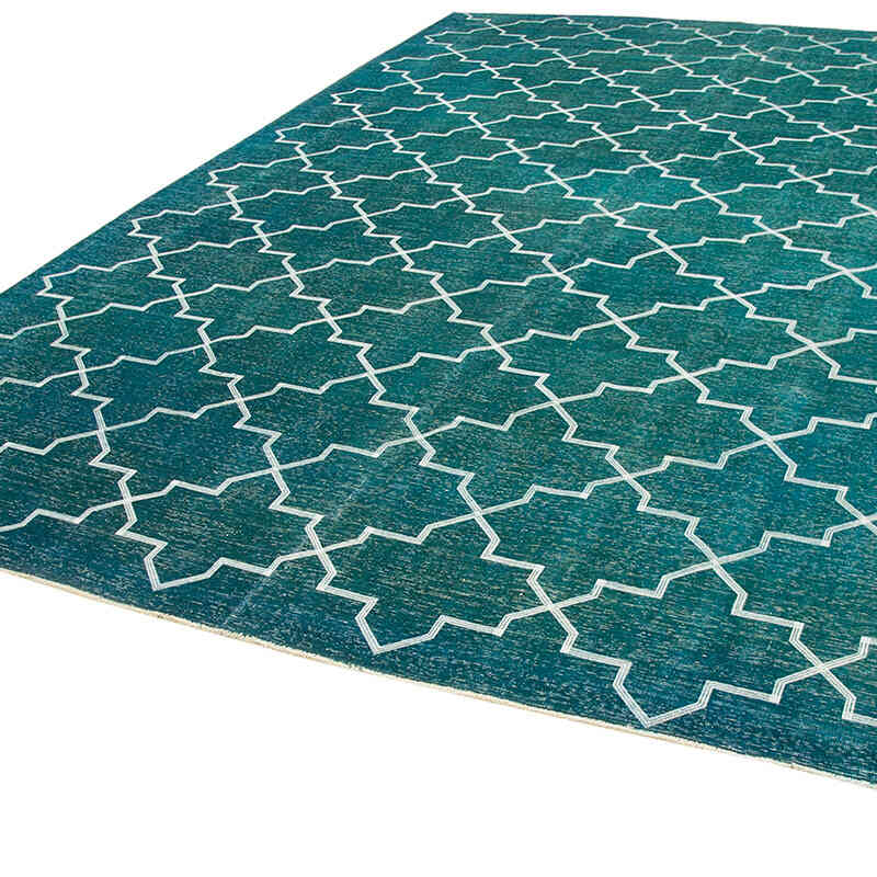 Alfombra Turca bordada sobre teñida vintage - 287 cm x 391 cm - K0042746