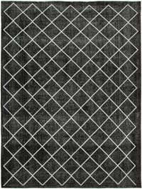 İşlemeli ve Boyalı El Dokuma Vintage Halı - 302 cm x 392 cm