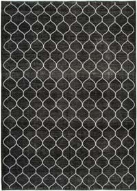 Siyah İşlemeli ve Boyalı El Dokuma Vintage Halı - 288 cm x 400 cm