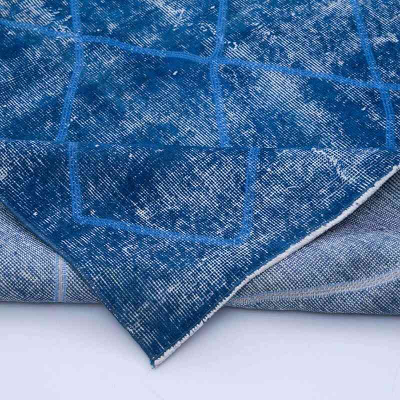 Azul Alfombra Turca bordada sobre teñida vintage - 267 cm x 381 cm - K0042779