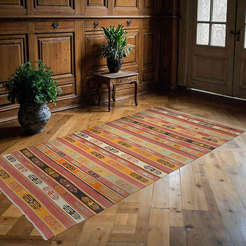 Çok Renkli Mut Kilimi - 131 cm x 262 cm - K0042899