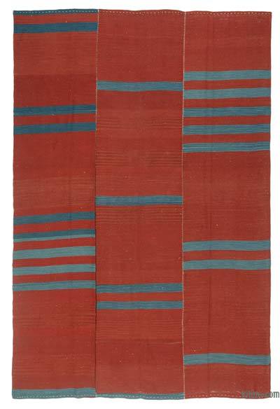 Kırmızı, Lacivert Yeni Kök Boya El Dokuma Kilim - 244 cm x 376 cm