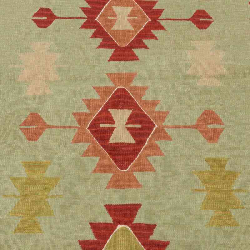 Green New Handwoven Turkish Kilim Rug - 3' 1" x 4'  (37" x 48") - K0043321