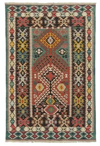 Multicolor New Handwoven Turkish Kilim Rug - 6'  x 8' 11" (72" x 107")