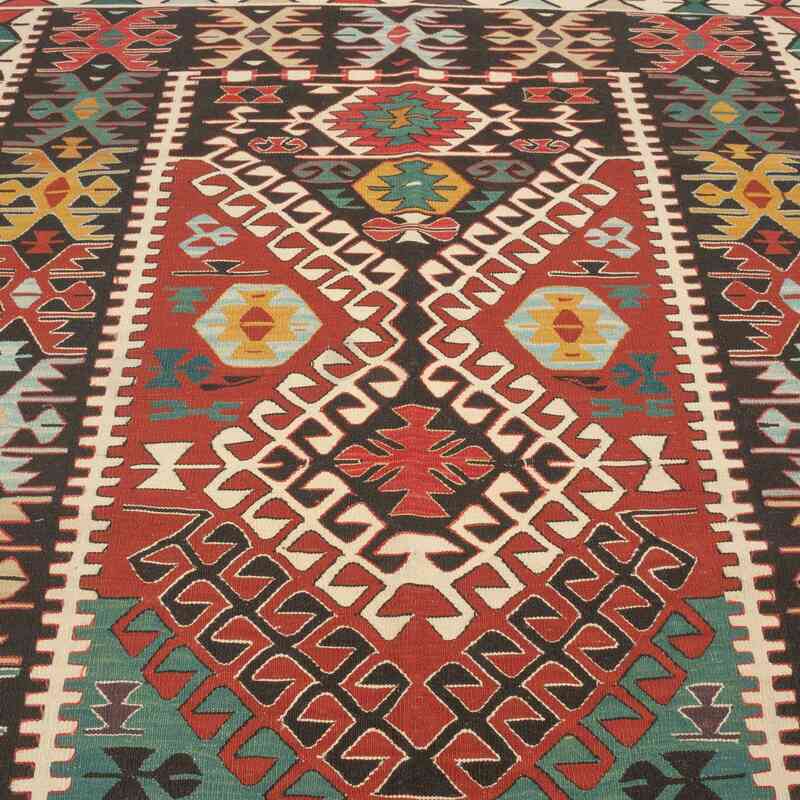 Çok Renkli Yeni Kök Boya El Dokuma Kilim - 182 cm x 272 cm - K0043327
