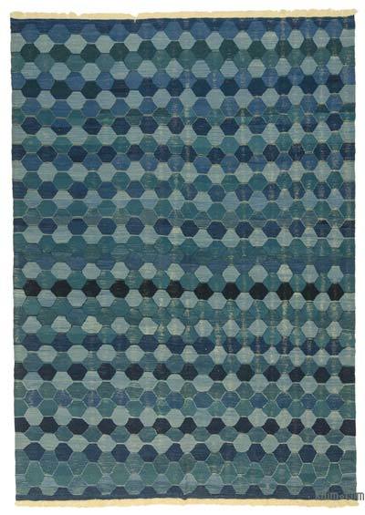 Lacivert Yeni Kök Boya El Dokuma Kilim - 268 cm x 386 cm