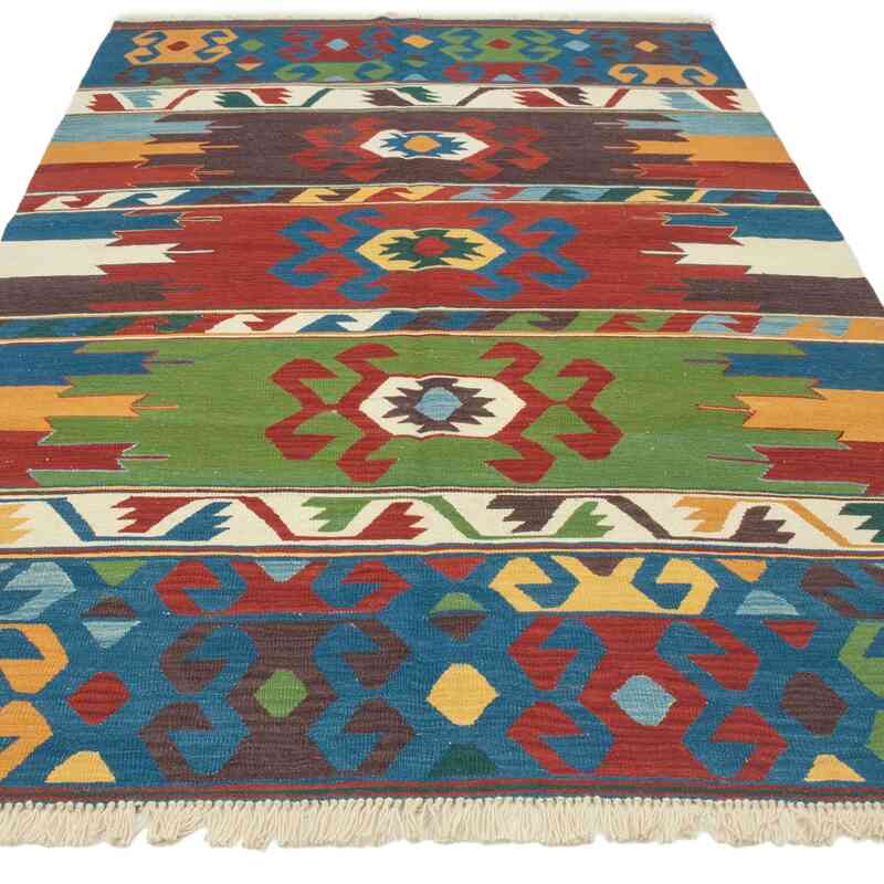 Multicolor Nueva Alfombra Turca Kilim - K0043333
