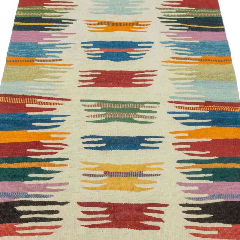 Çok Renkli Yeni El Dokuma Kilim - K0043335