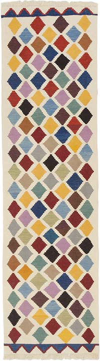 Multicolor New Turkish Kilim Runner - 2' 9" x 10' 1" (33" x 121")
