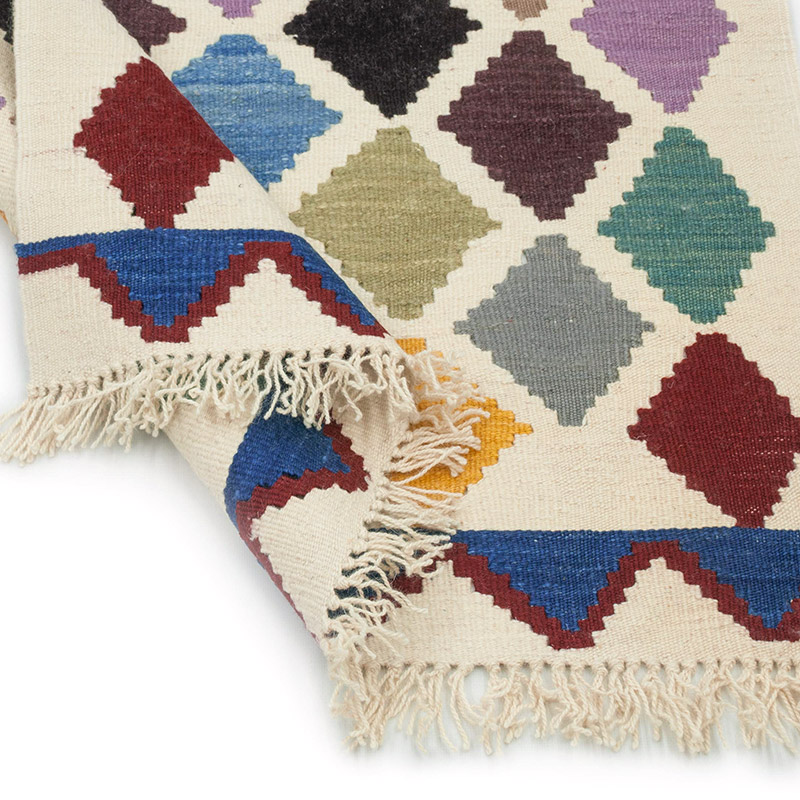 Multicolor New Turkish Kilim Runner - 2' 9" x 10' 1" (33" x 121") - K0043337