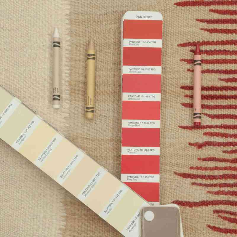 Bej, Kahverengi Yeni Kök Boya El Dokuma Kilim - K0043349