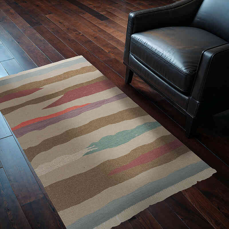 Çok Renkli Yeni Kök Boya El Dokuma Kilim - 92 cm x 155 cm - K0043352