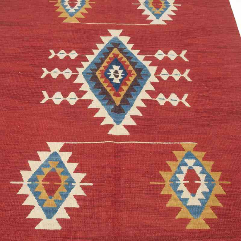 Rojo Nueva Alfombra Turca Kilim - K0043361