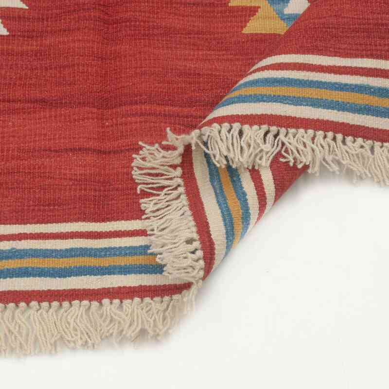 Rojo Nueva Alfombra Turca Kilim - K0043361