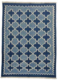 Blue New Handwoven Turkish Kilim Rug