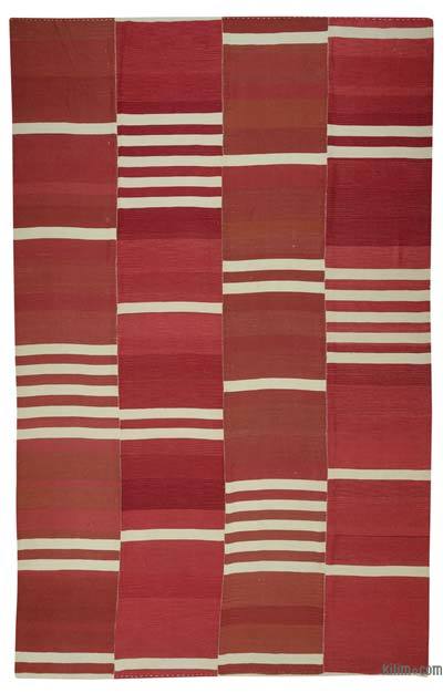 Kırmızı, Bej Yeni Kök Boya El Dokuma Kilim - 330 cm x 514 cm