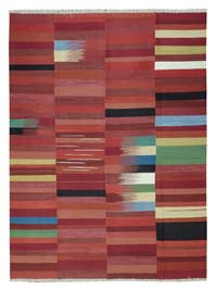Kırmızı, Çok Renkli Yeni El Dokuma Kilim