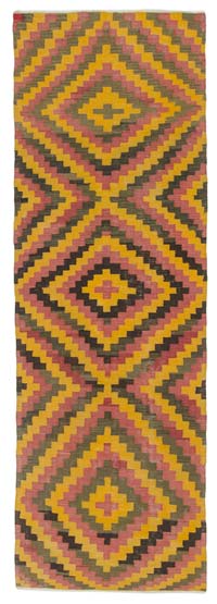 Çok Renkli Anadolu Yolluk Kilim - 115 cm x 343 cm