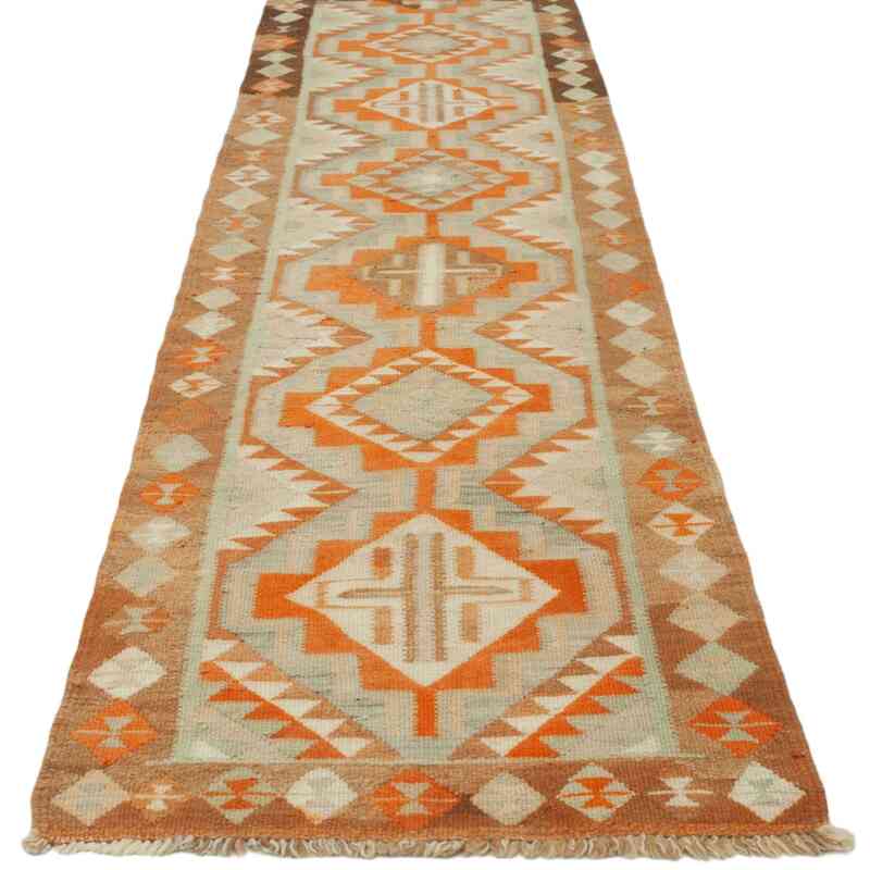 Vintage Tribal Kilim Runner - 2' 10" x 10'  (34" x 120") - K0043417
