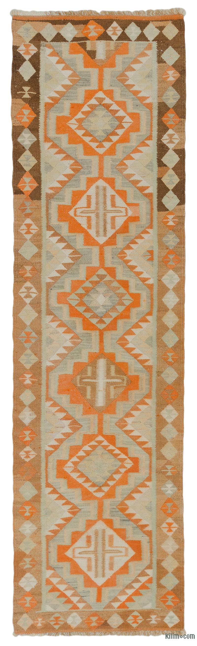 Vintage Tribal Kilim Runner - 2' 10" x 10'  (34" x 120") - K0043417