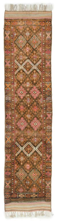 Çok Renkli Vintage Anadolu Yolluk - 93 cm x 382 cm