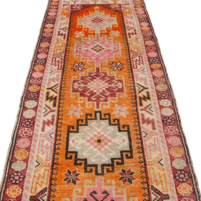 Multicolor Vintage Turkish Runner Rug - 2' 11" x 12' 6" (35 in. x 150 in.) - K0043453
