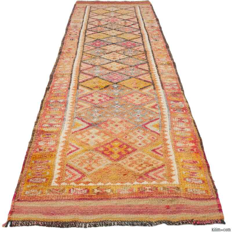 Multicolor Alfombra Vintage de pasillo - 90 cm x 330 cm - K0043455