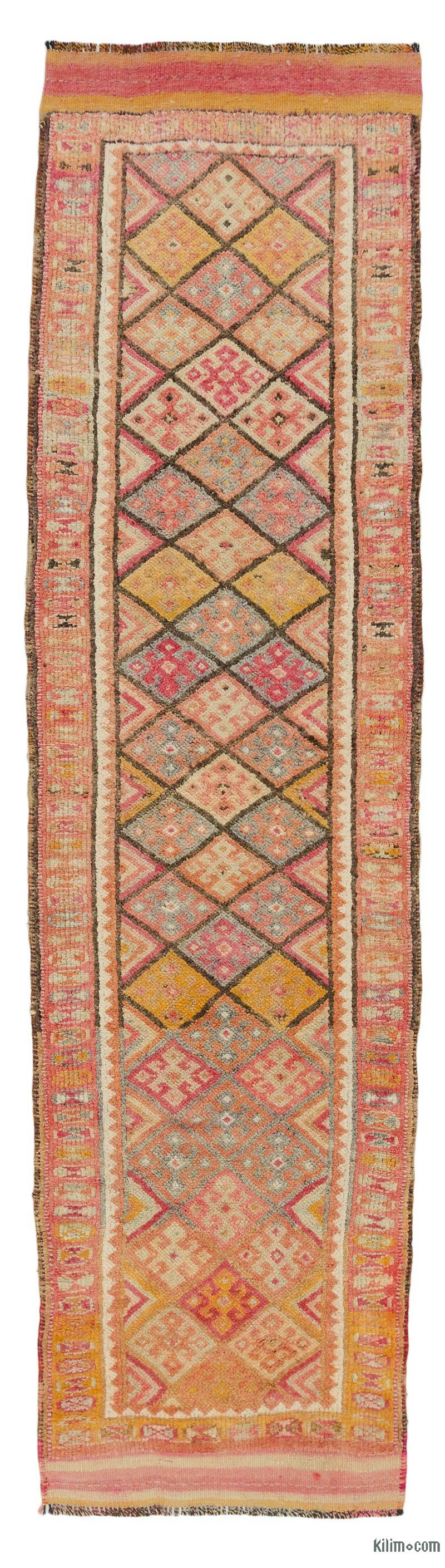 Multicolor Alfombra Vintage de pasillo - 90 cm x 330 cm - K0043455