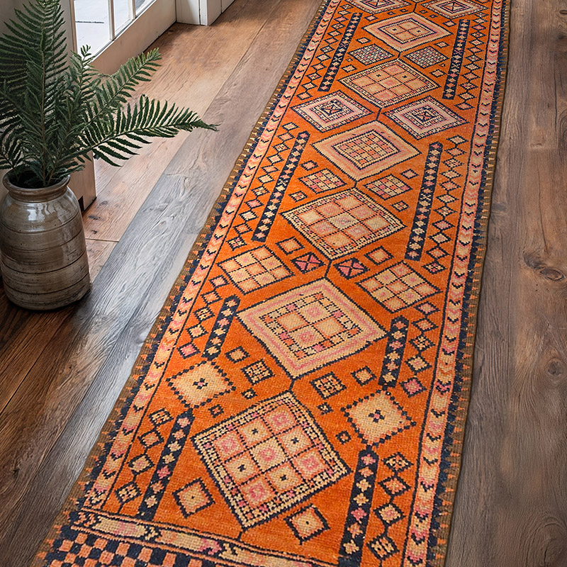 Multicolor Alfombra Vintage de pasillo - 84 cm x 359 cm - K0043460