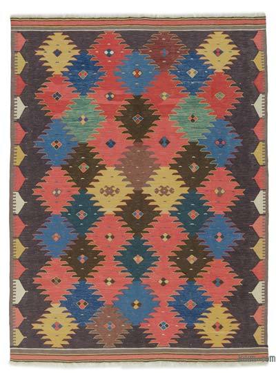 Çok Renkli Yeni Kök Boya El Dokuma Kilim - 204 cm x 271 cm
