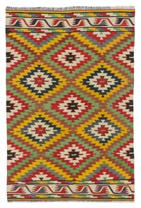 Çok Renkli Manastır Kilimi - 122 cm x 183 cm