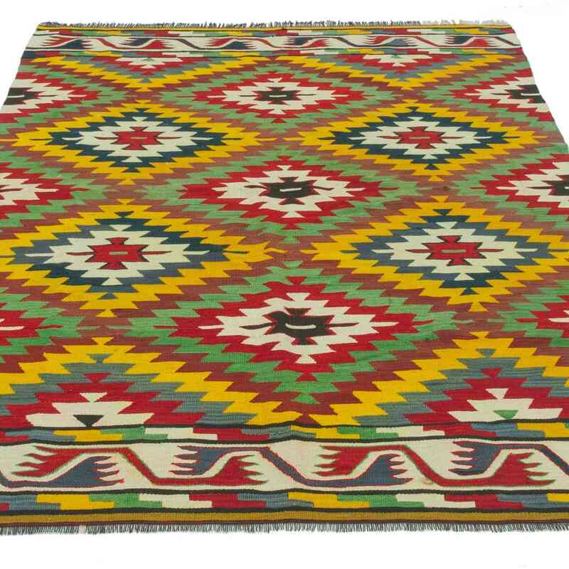 Multicolor Vintage Manastir Kilim Rug - 4'  x 6'  (48" x 72") - K0043625