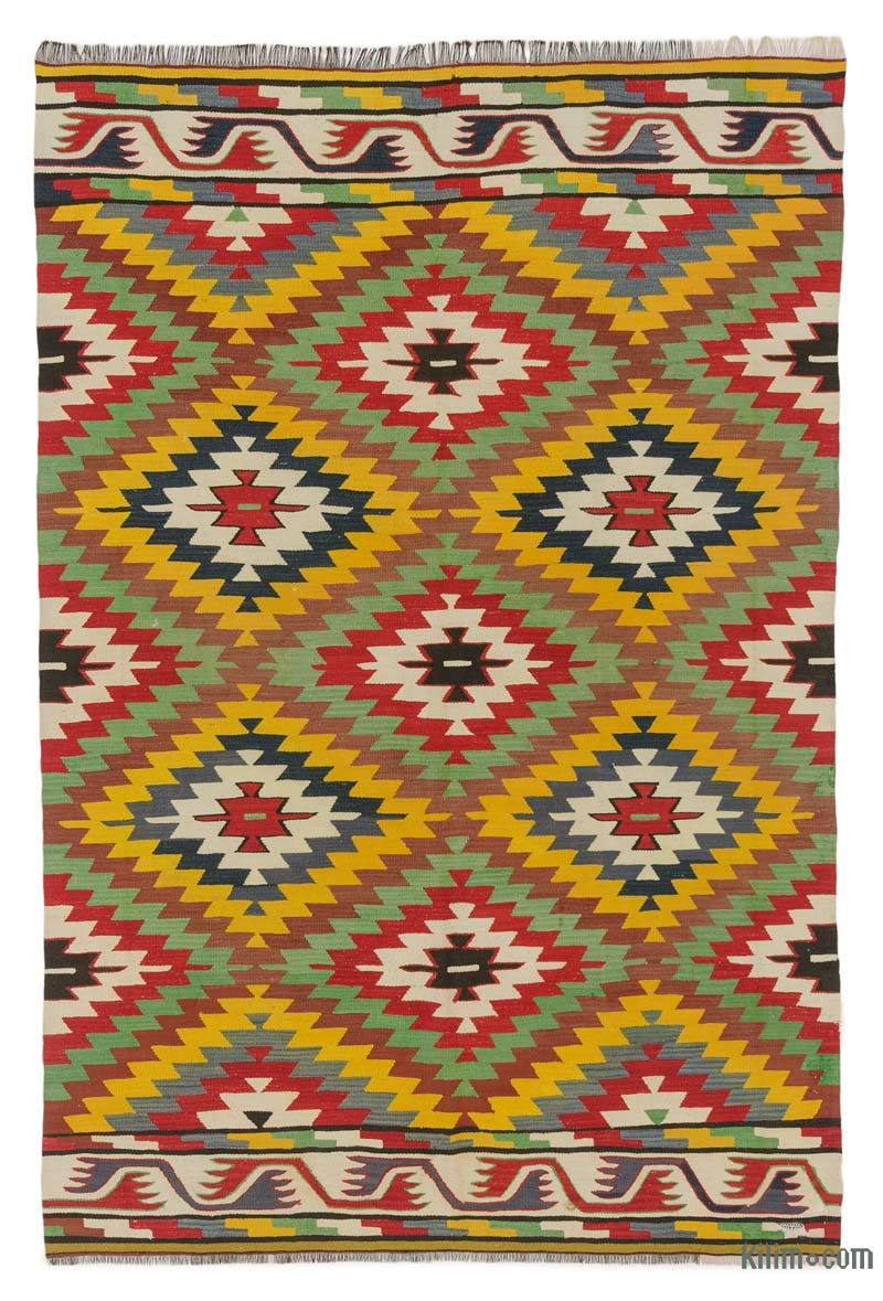 Multicolor Vintage Manastir Kilim Rug - 4'  x 6'  (48" x 72") - K0043625