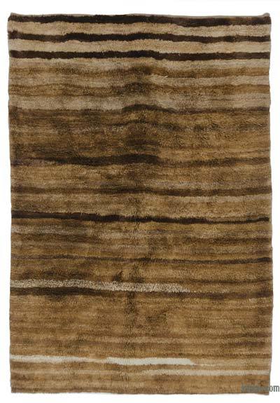 Brown New Contemporary Turkish Tulu Rug - 5' 3" x 7' 7" (63 in. x 91 in.)