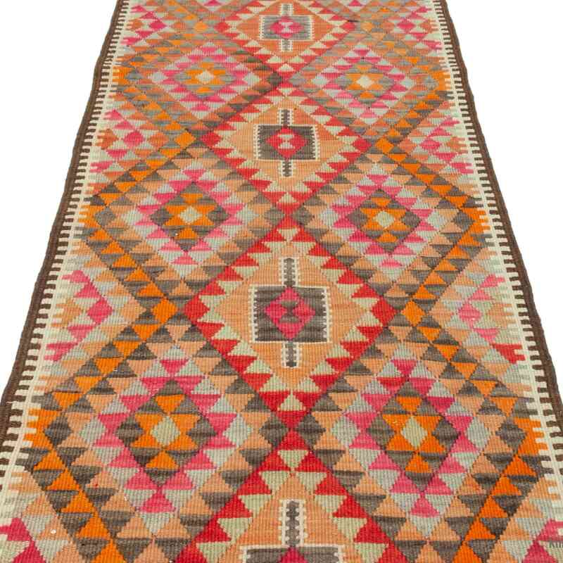 Vintage Turkish Kilim Runner - 3' 3" x 12' 2" (39 in. x 146 in.) - K0043645