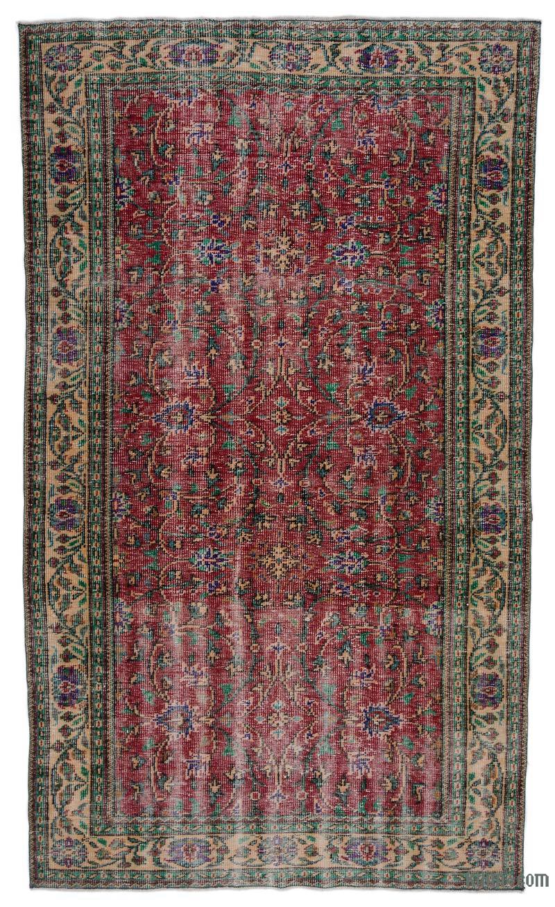 Vintage Turkish Hand-Knotted Rug - 5' 7" x 9' 9" (67 in. x 117 in.) - K0043820