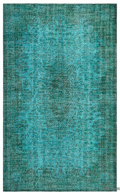 Over-dyed Turkish Vintage Rug - 5' 7" x 9' 1" (67 in. x 109 in.)