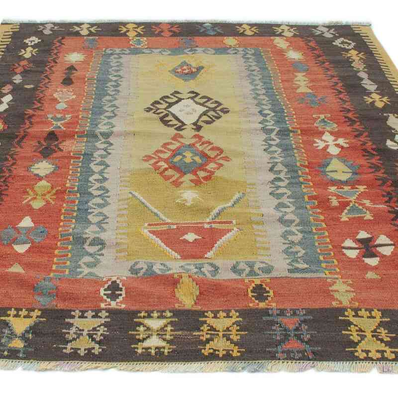 Çok Renkli Kayseri Kilimi - 137 cm x 173 cm - K0044399