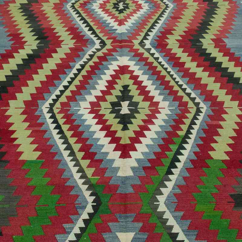Multicolor Alfombra Vintage Denizli Kilim - 197 cm x 324 cm - K0044519