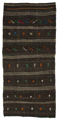 Vintage Anatolian Kilim Rug - 5' 1" x 10' 9" (61" x 129")