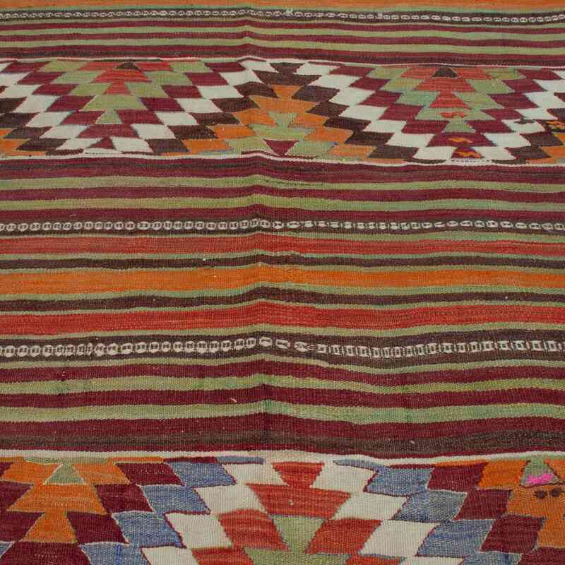 Multicolor Vintage Manisa Kilim Rug - 4' 7" x 8' 3" (55" x 99") - K0044525