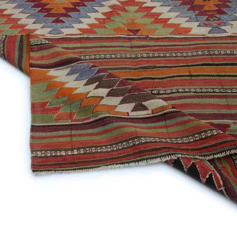 Multicolor Vintage Manisa Kilim Rug - 4' 7" x 8' 3" (55" x 99") - K0044525