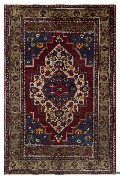 Vintage Turkish Hand-Knotted Rug - Anatoli - 4' 7" x 6' 9" (55 in. x 81 in.)