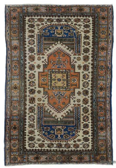 Vintage Turkish Hand-Knotted Rug - 4' 3" x 6' 6" (51 in. x 78 in.)