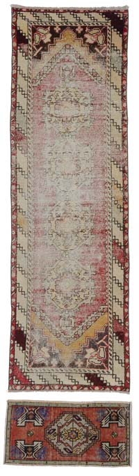 Alfombra Turca Vintage de pasillo - 91 cm x 294 cm